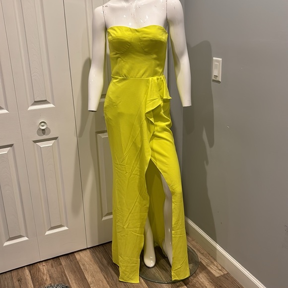 NWOT Dress the Population Kai in lemongrass - Picture 3 of 15